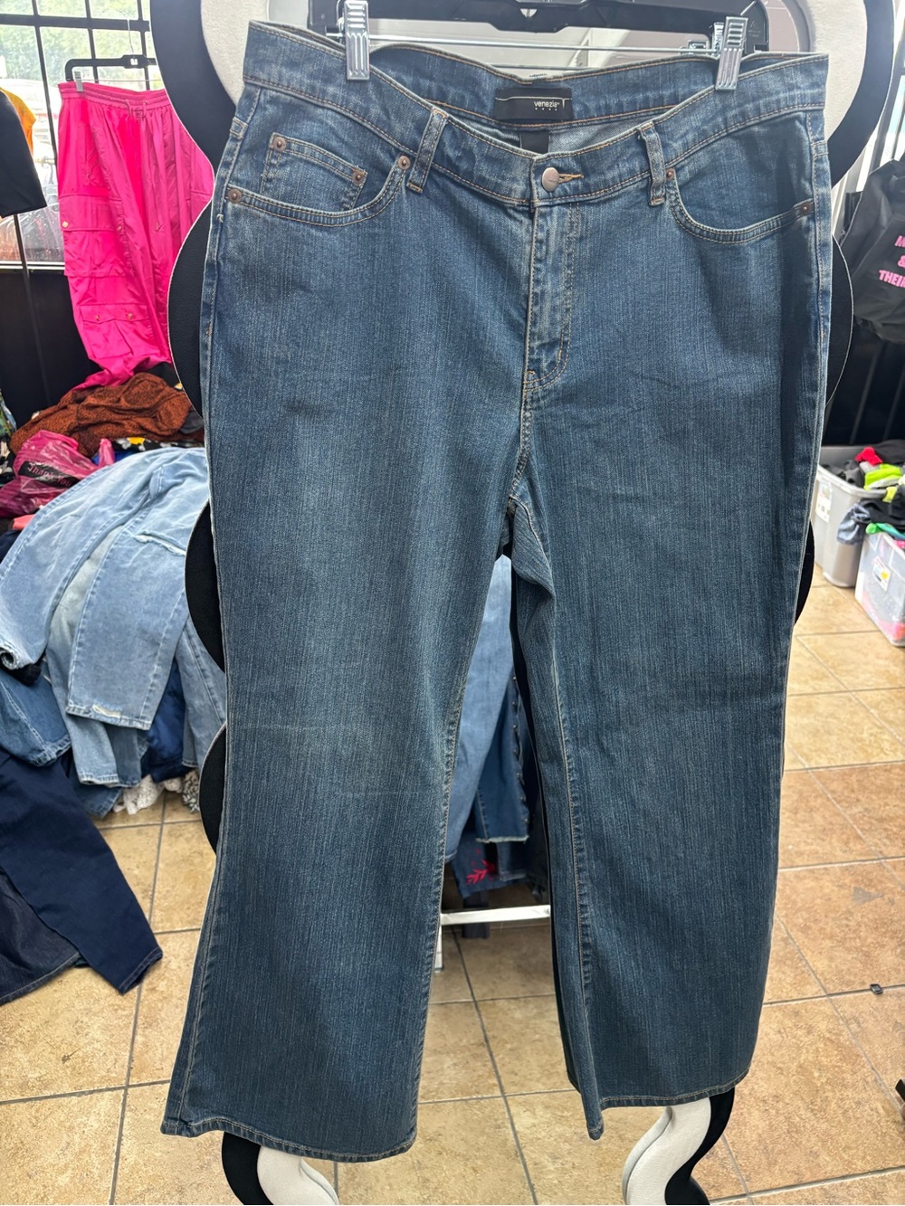 Venezia Dark Blue Wide Leg Jeans